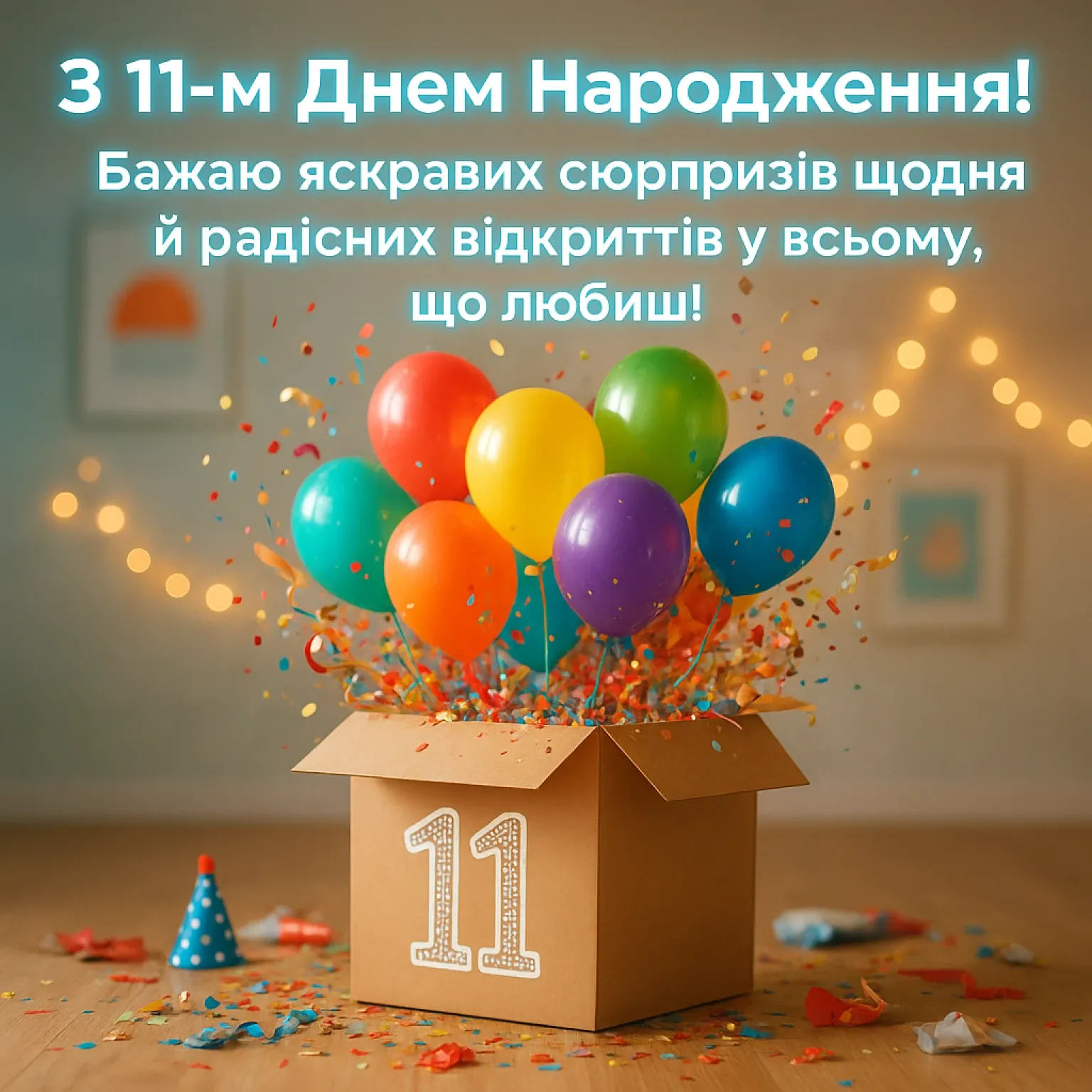 Привітання з днем народження 11 років