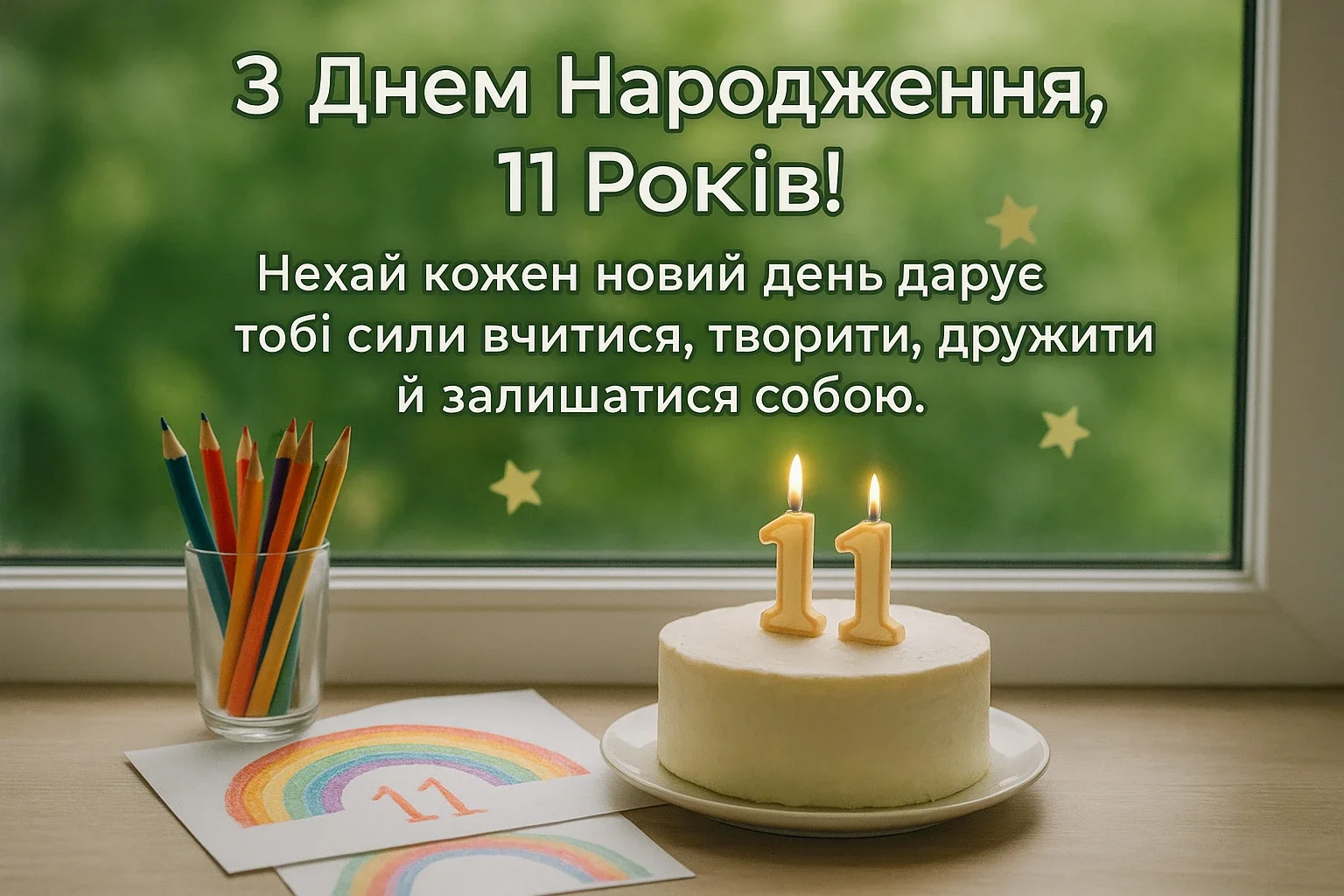 Привітання з днем народження 11 років