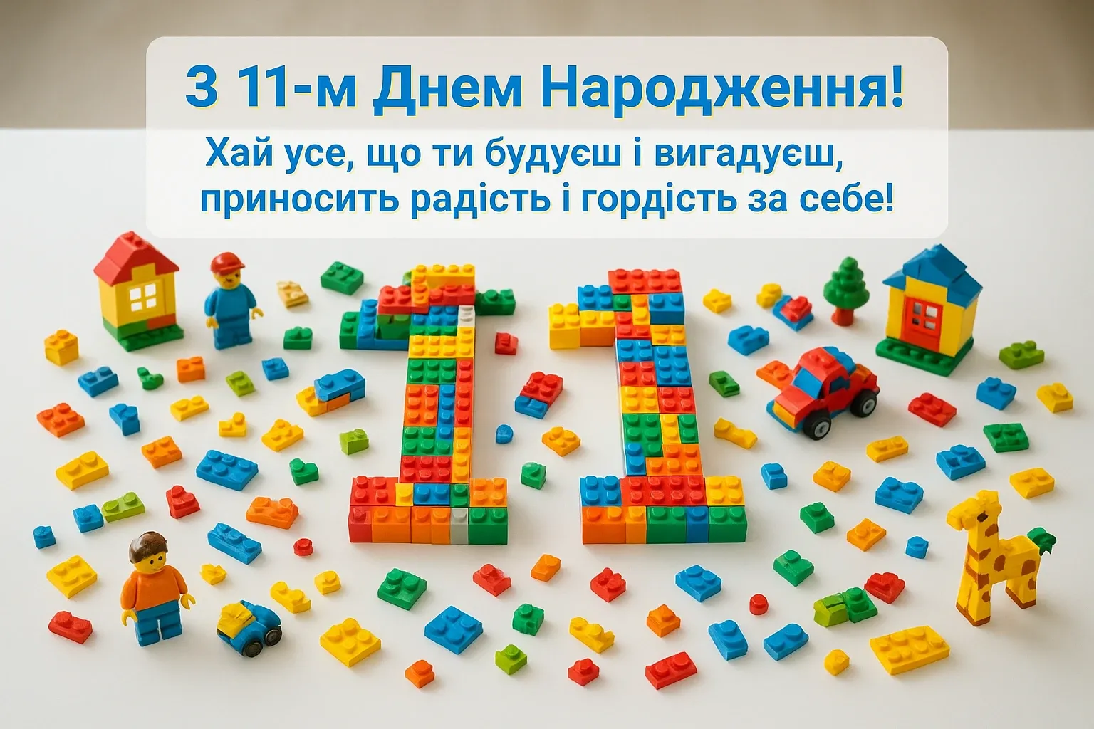 Привітання з днем народження 11 років