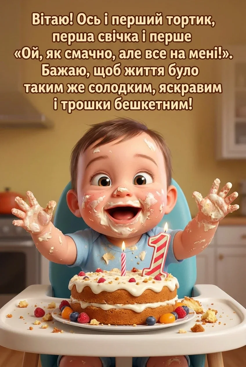 вітання з днем народження 1 рік