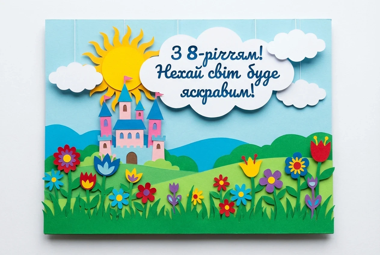 привітання з днем народження для дівчинки 8 років