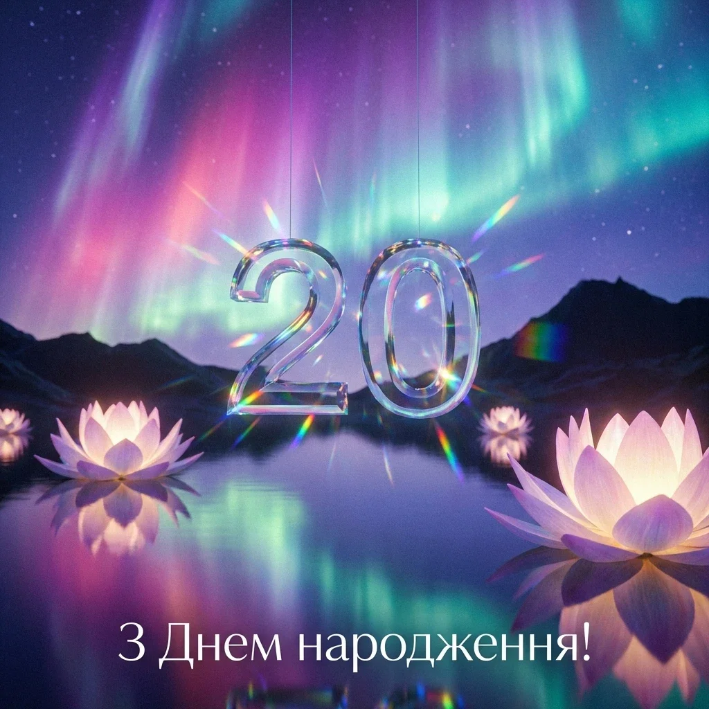 з днем народження дівчині 20 років