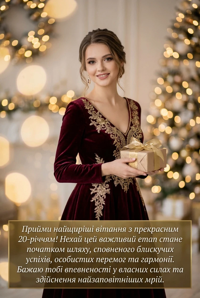 з днем народження дівчині 20 років