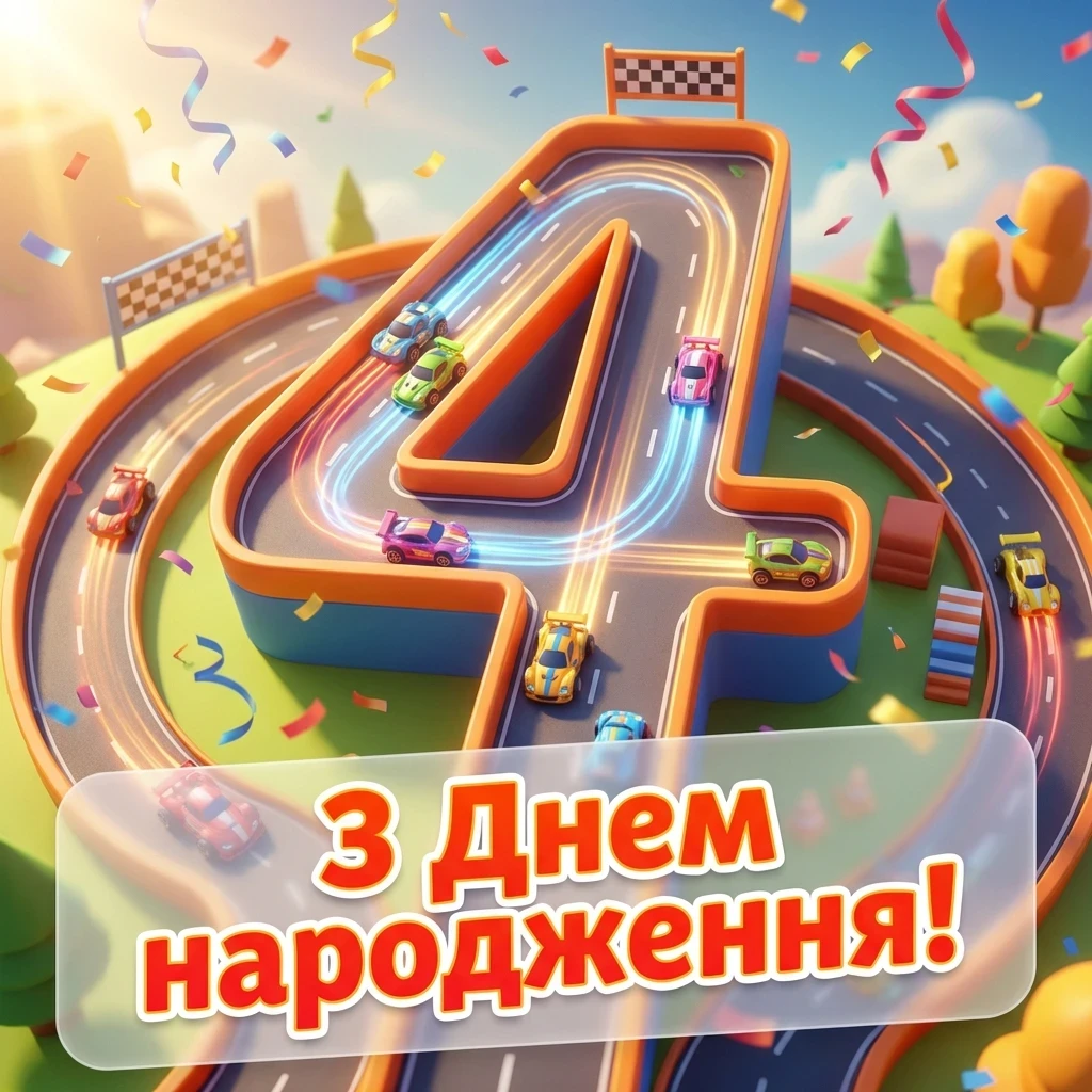4 роки з днем народження