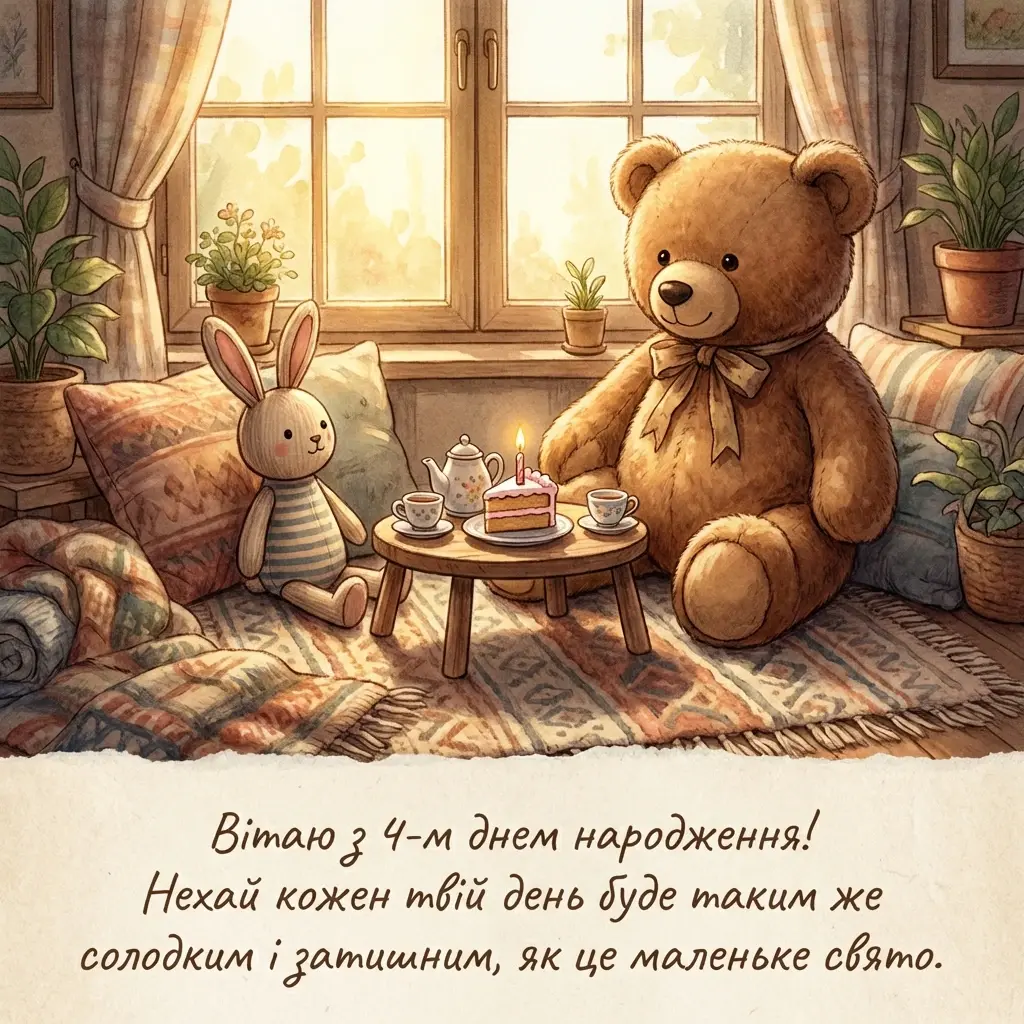 4 роки з днем народження