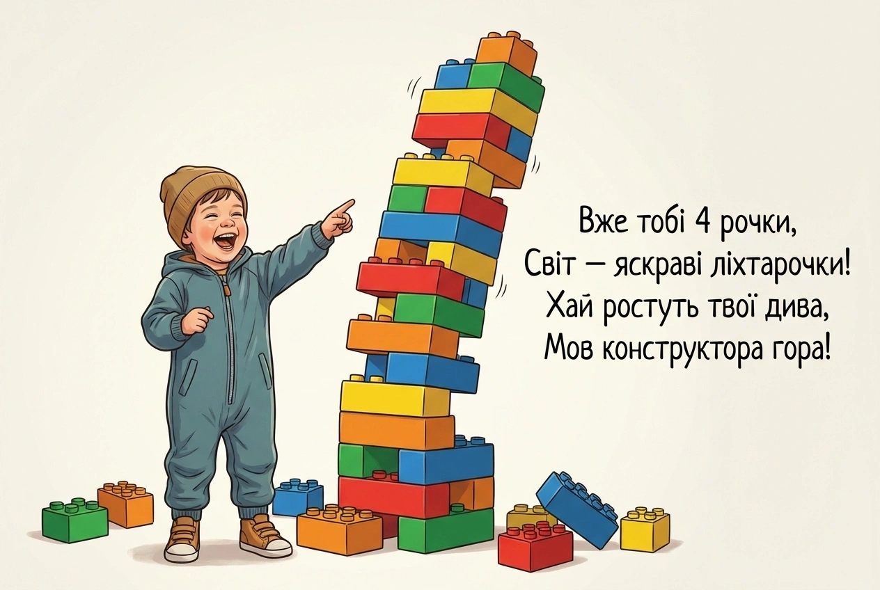4 роки з днем народження