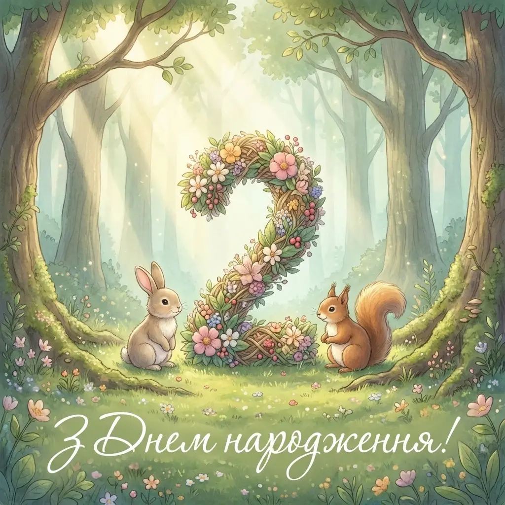 з днем народження 2 роки дівчинці