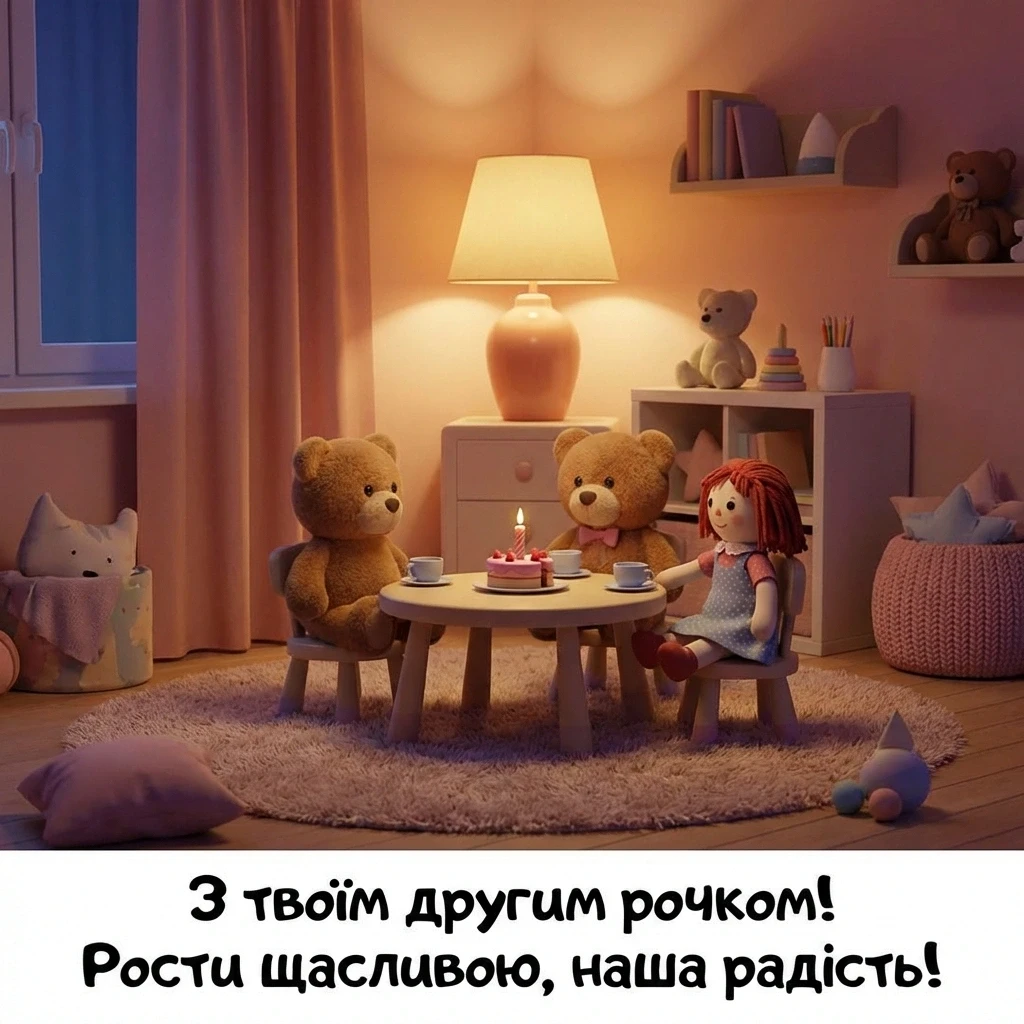 з днем народження 2 роки дівчинці