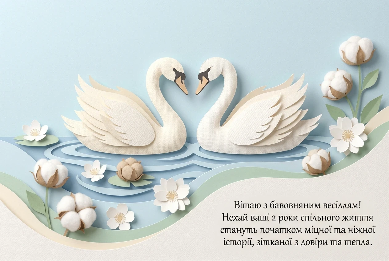 вітання 2 роки весілля