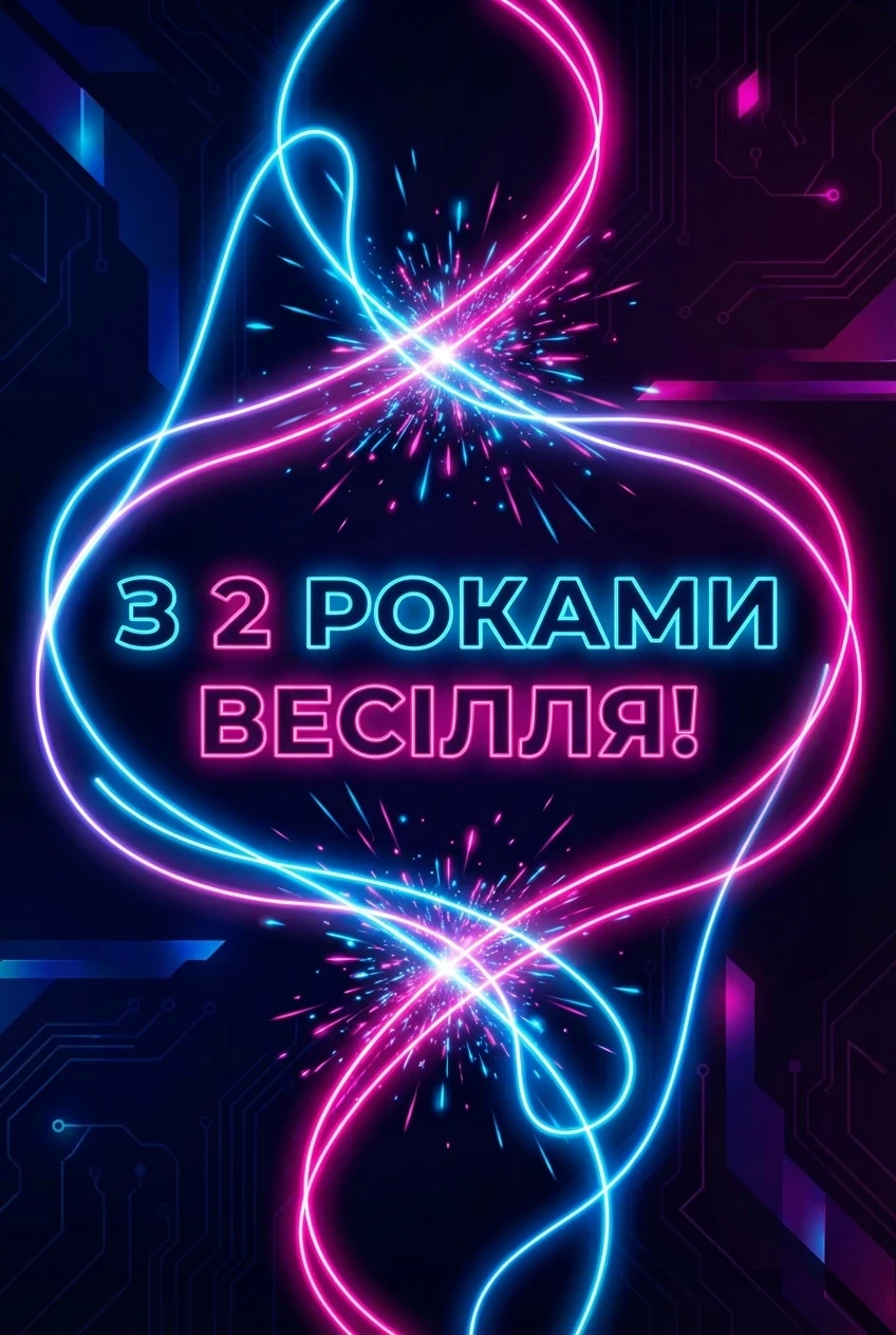 вітання 2 роки весілля