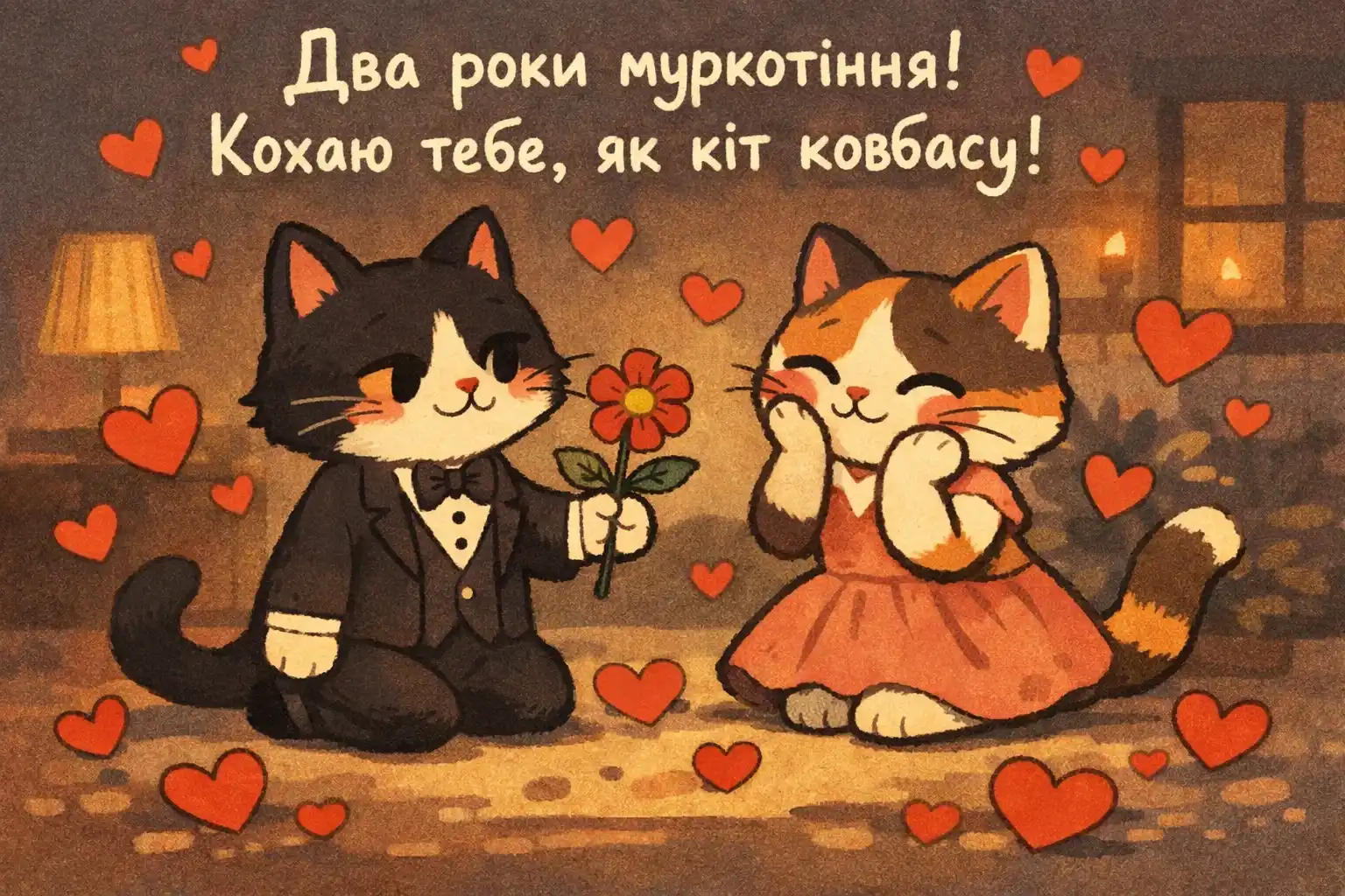 Вітання на 2 роки весілля
