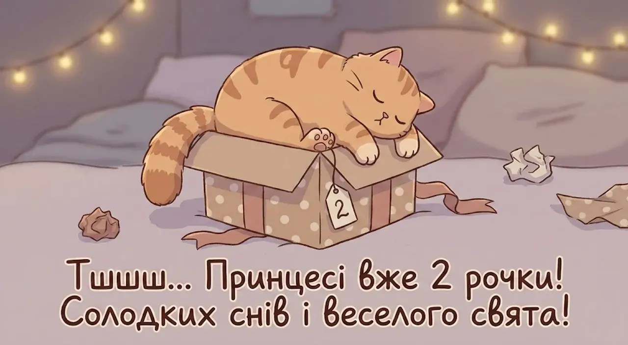 Привітання з днем народження дівчинці на 2 роки