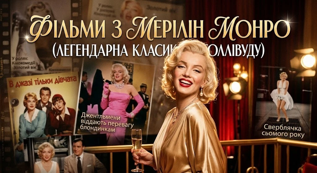 Усі фільми з Мерилін Монро, які залишили слід в кіно Усі фільми з Мерилін Монро, які залишили слід в кіно