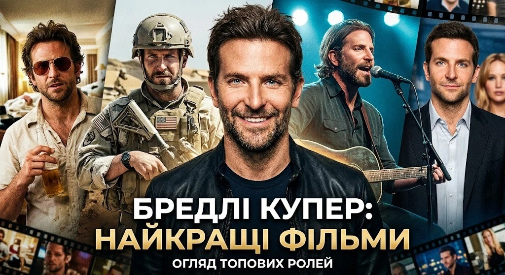 Бредлі Купер фільми: від романтики до трилерів Бредлі Купер фільми: від романтики до трилерів
