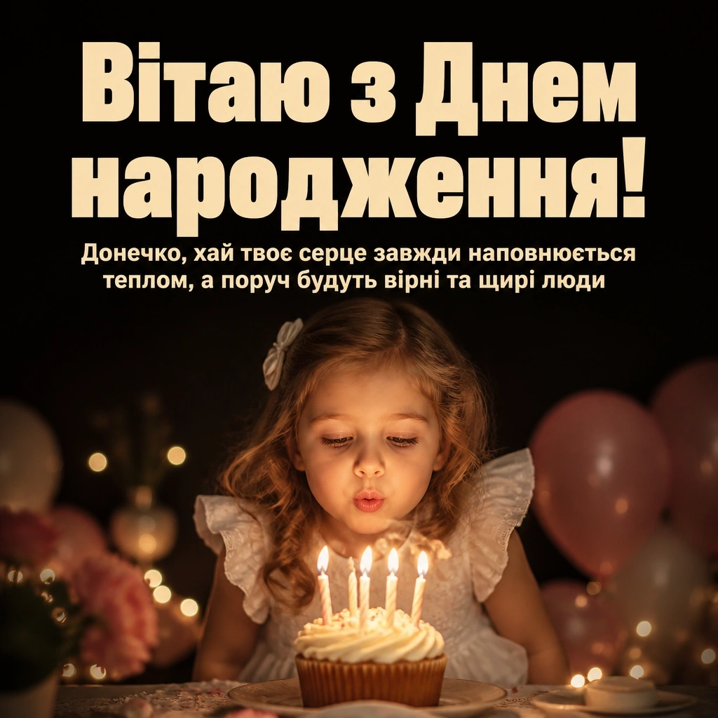 привітання для донечки