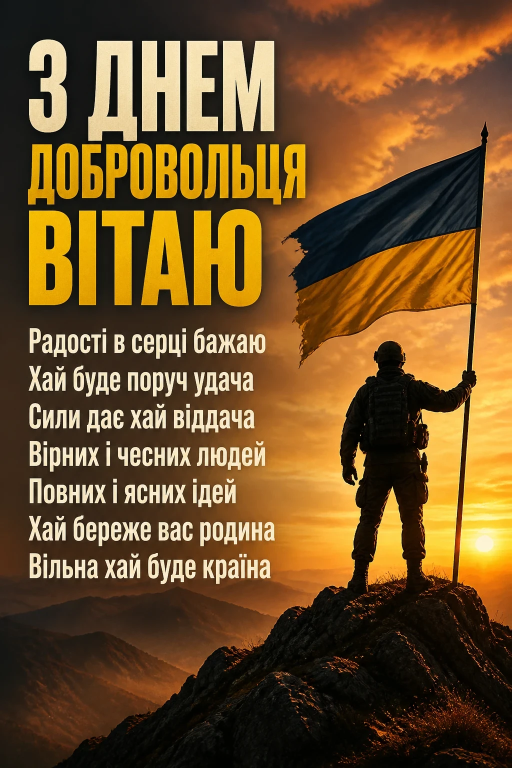 день добровольця привітання день добровольця привітання