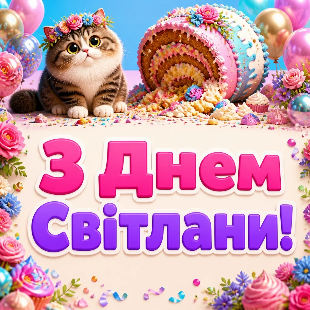 привітання з днем світлани