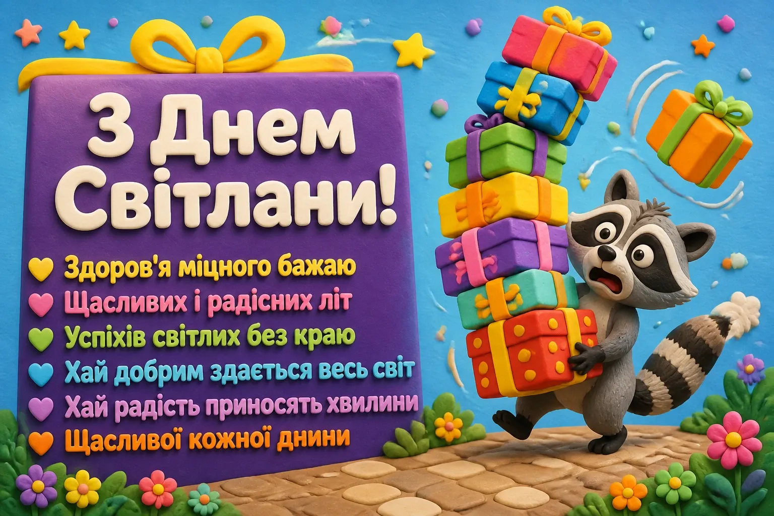 привітання з днем світлани