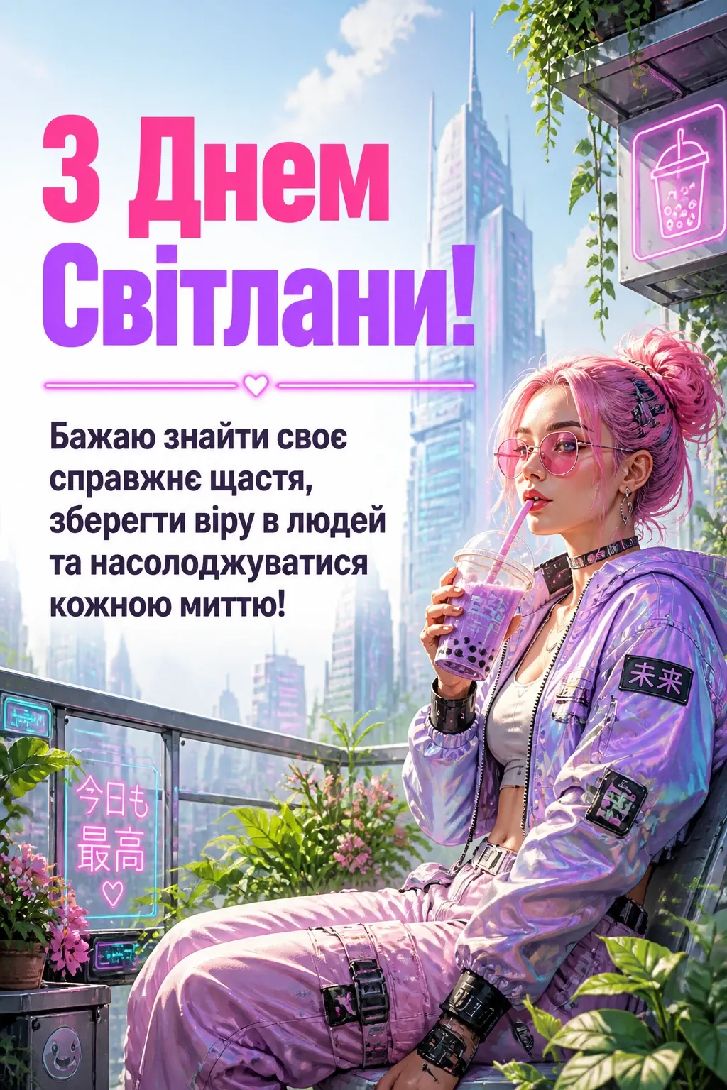 привітання з днем світлани