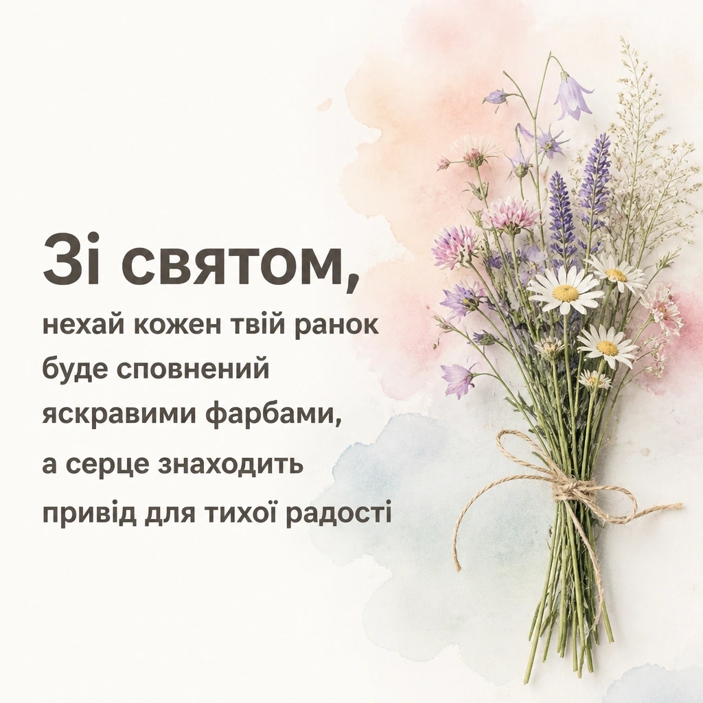 привітання квіти для куми