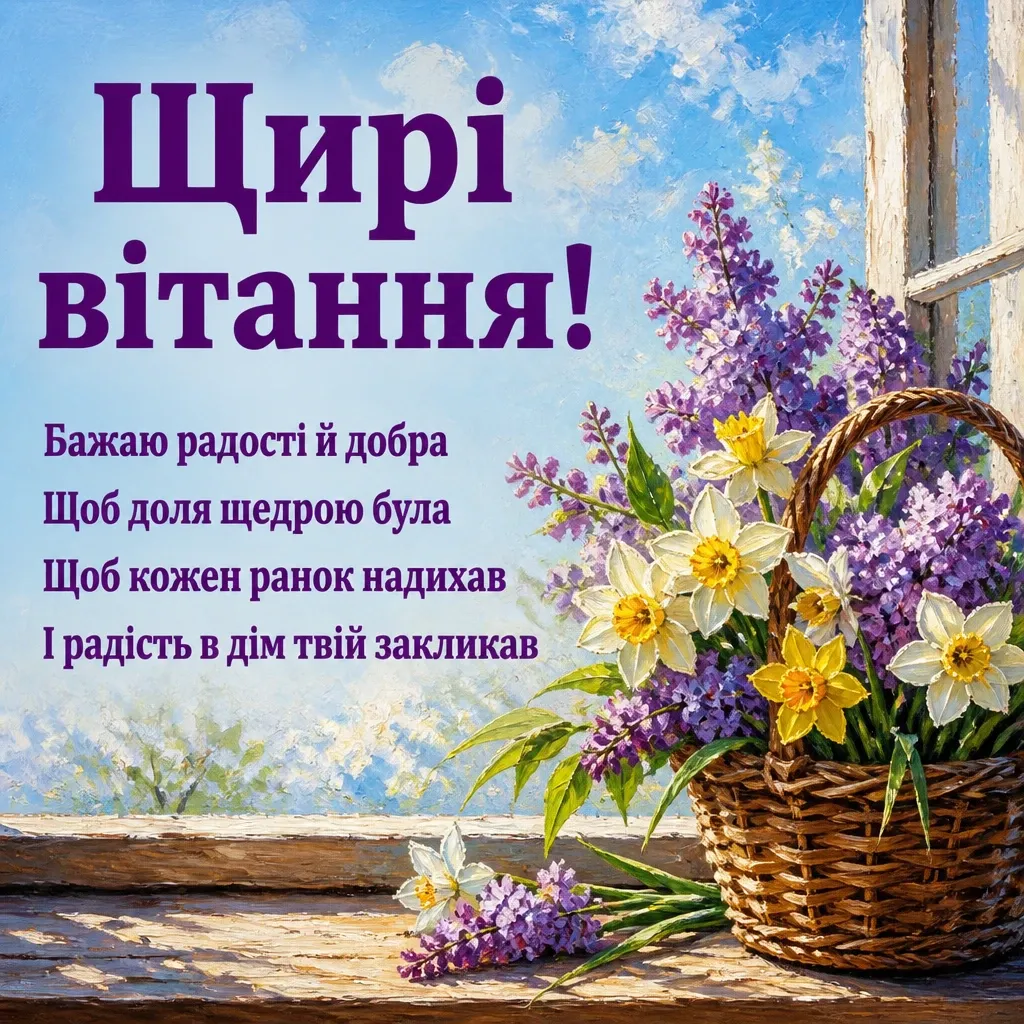 привітання квіти для куми