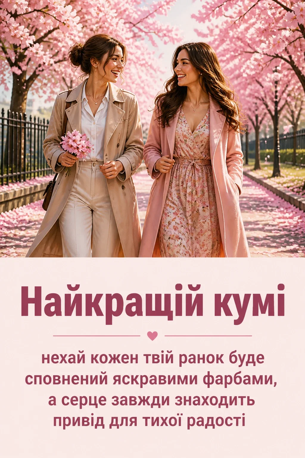привітання квіти для куми
