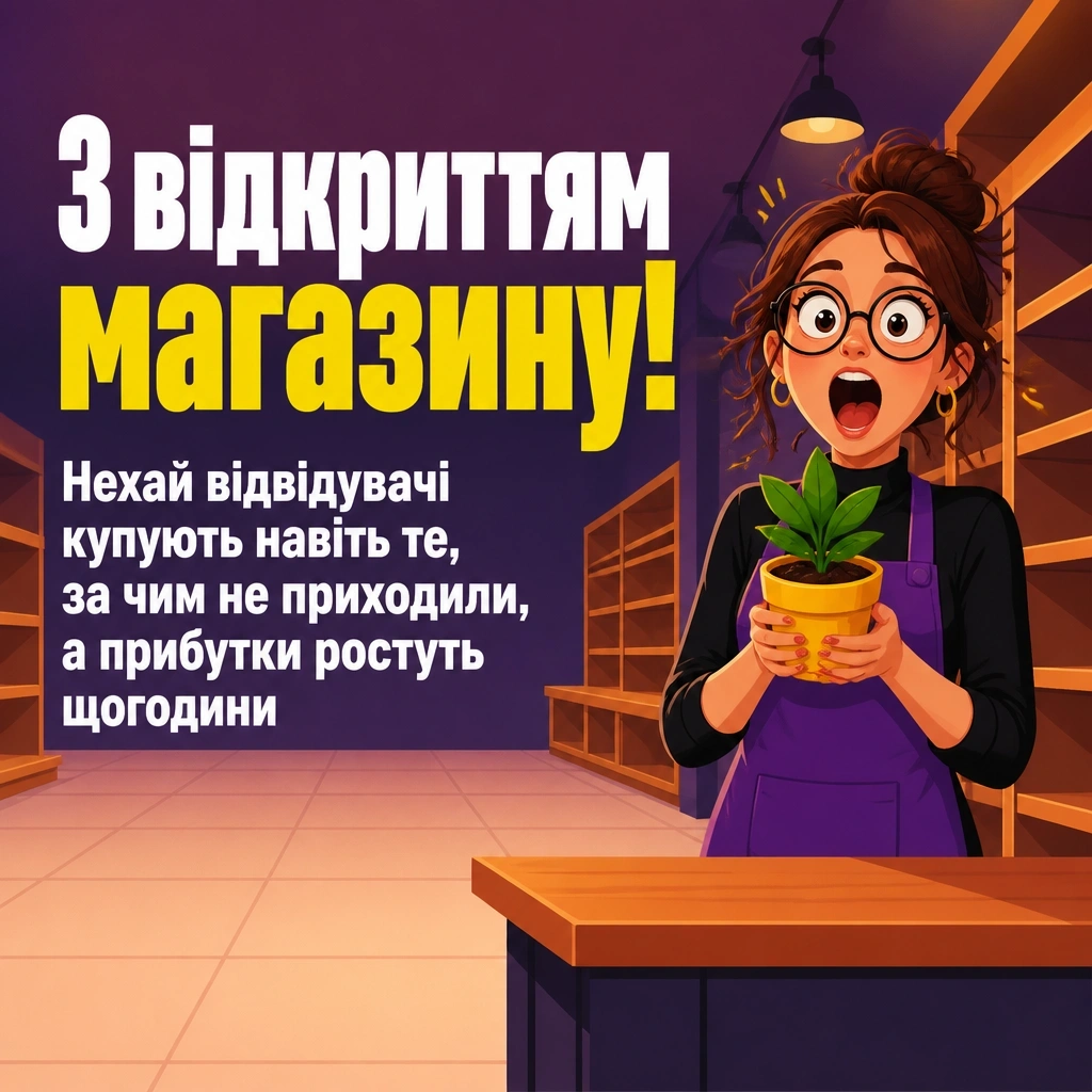 привітання з відкриттям магазину