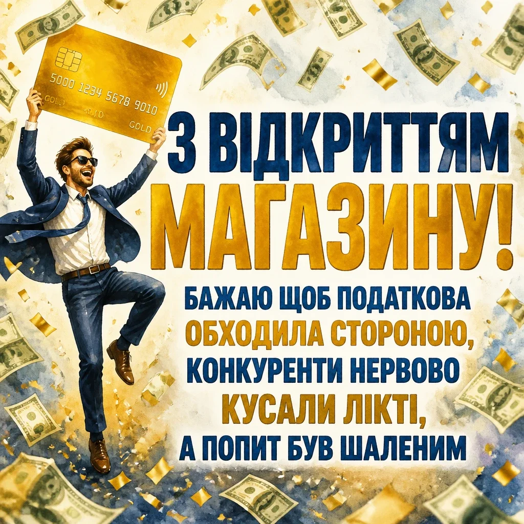 привітання з відкриттям магазину