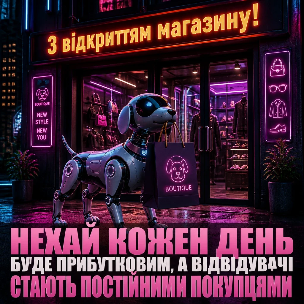 привітання з відкриттям магазину