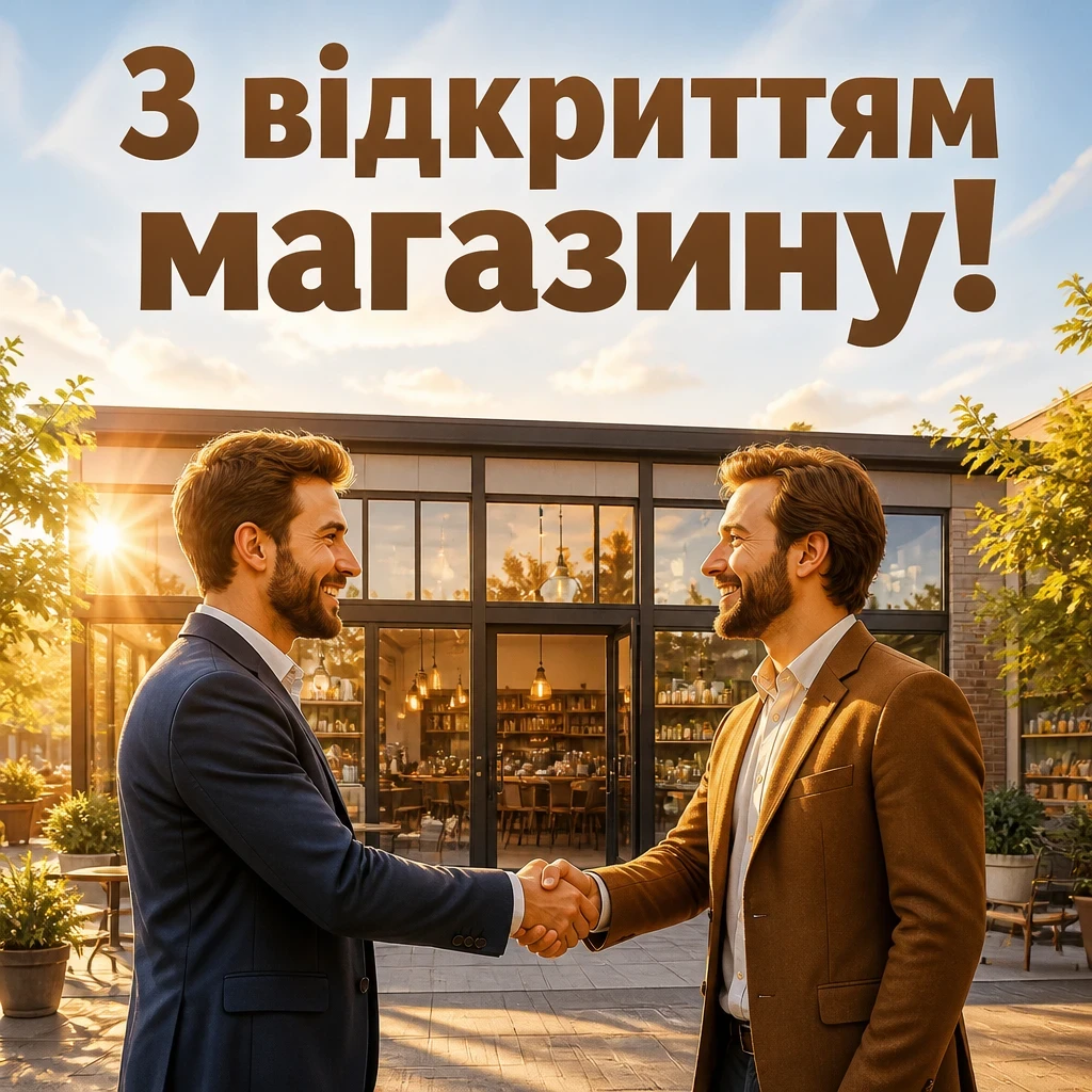 привітання з відкриттям магазину