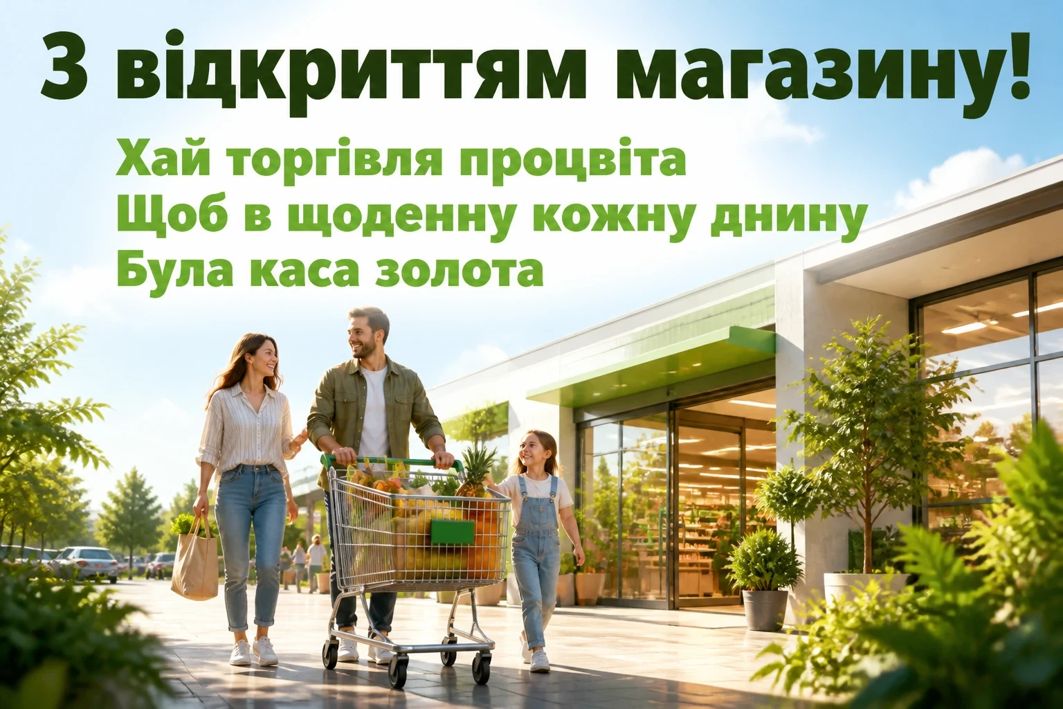 привітання з відкриттям магазину