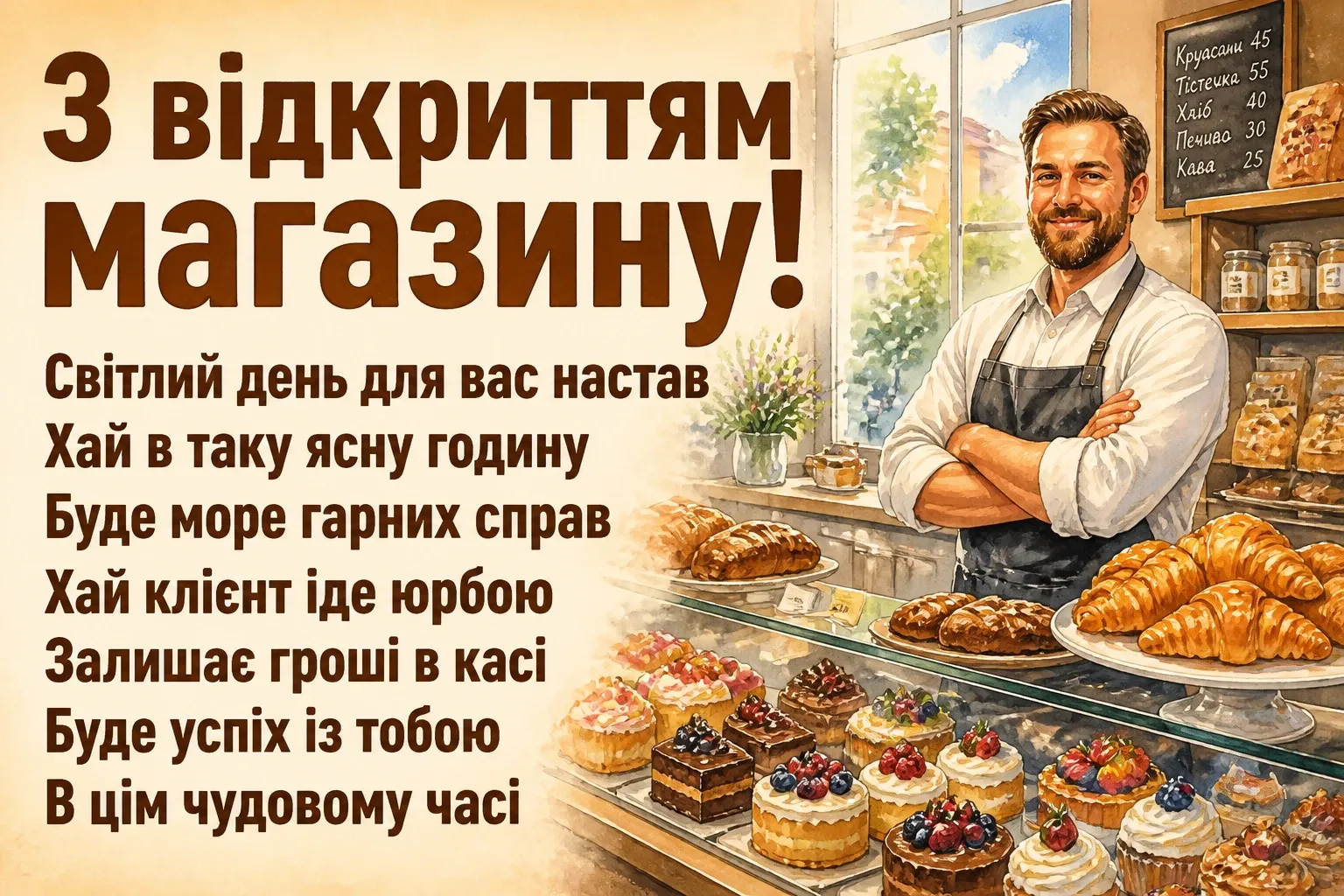 привітання з відкриттям магазину