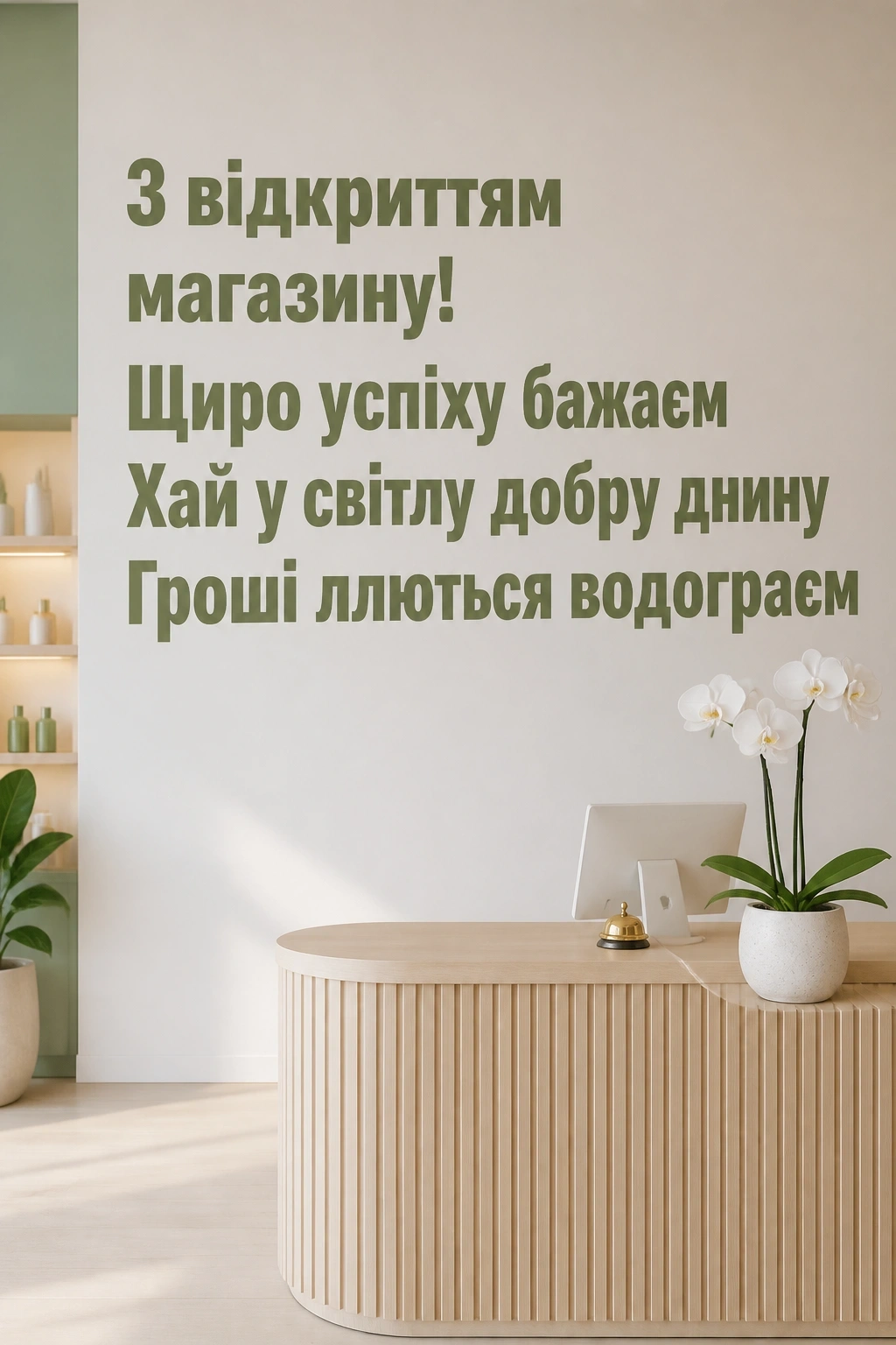 привітання з відкриттям магазину
