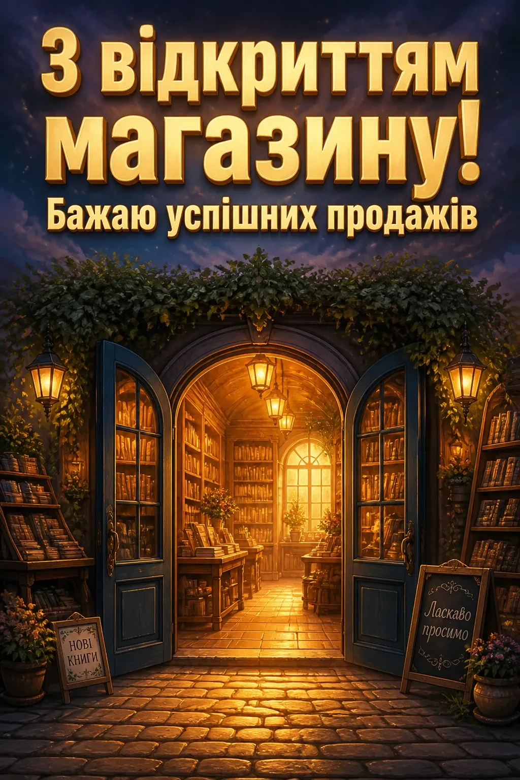 привітання з відкриттям магазину