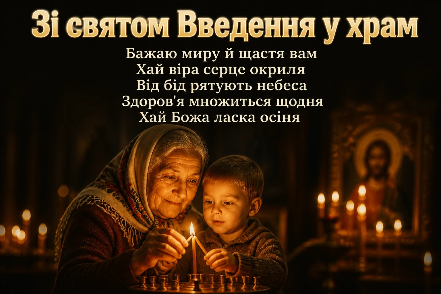привітання введення в храм пресвятої богородиці