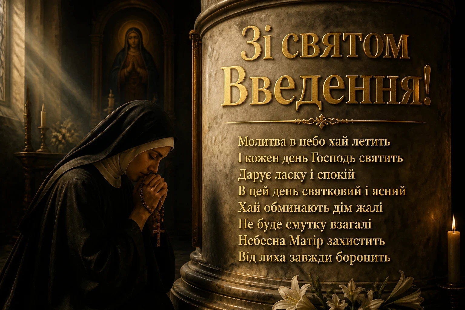 привітання введення в храм пресвятої богородиці