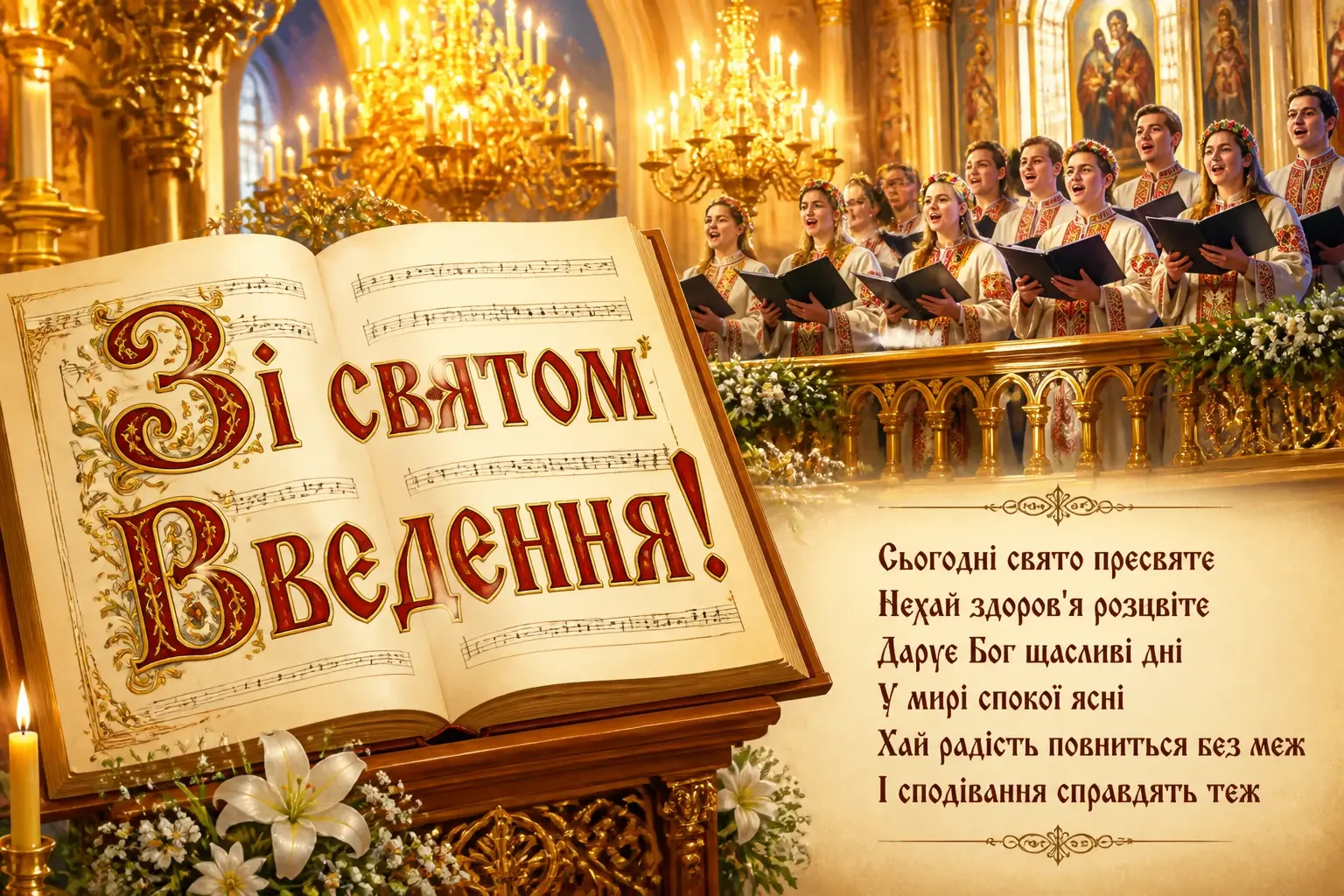 привітання введення в храм пресвятої богородиці