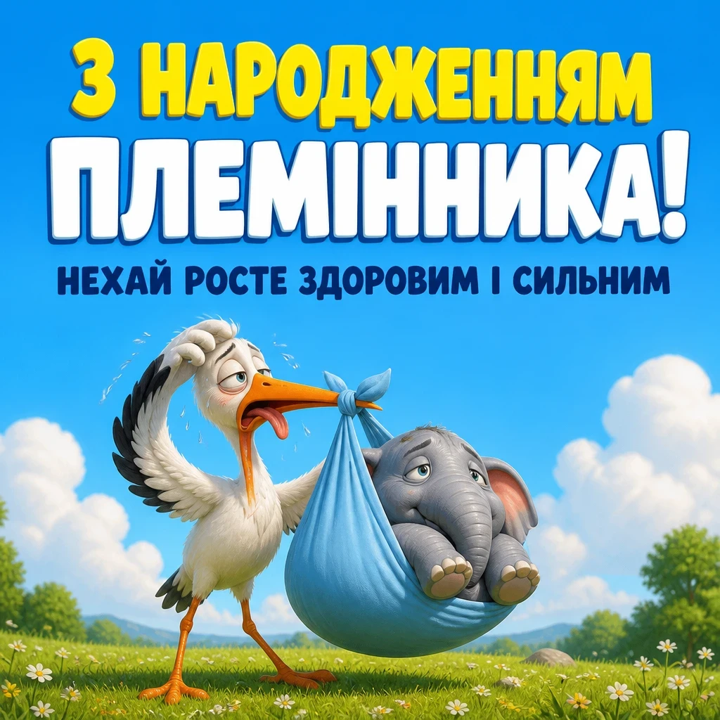 привітання з народженням племінника