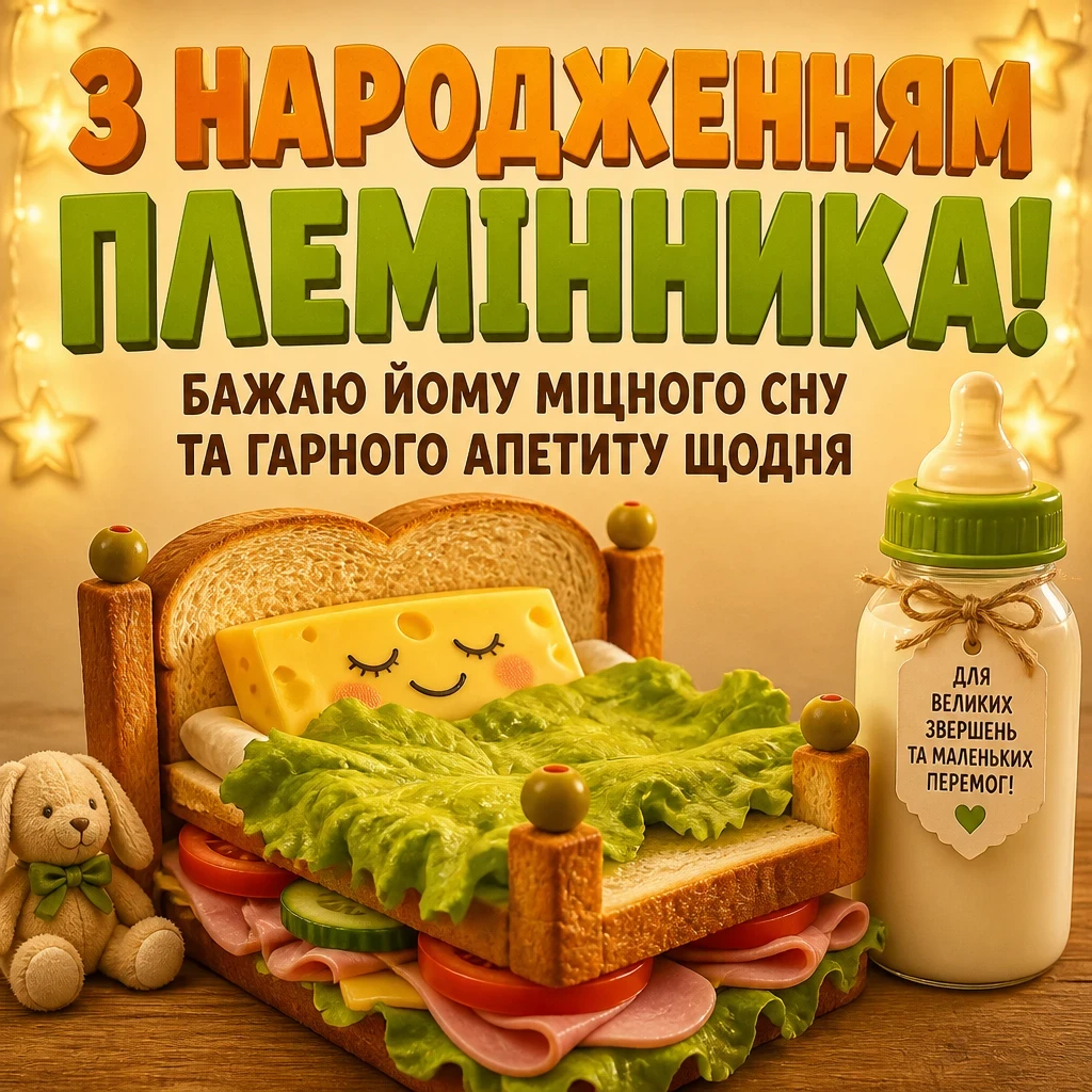 привітання з народженням племінника