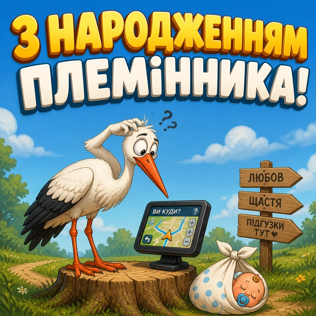 привітання з народженням племінника