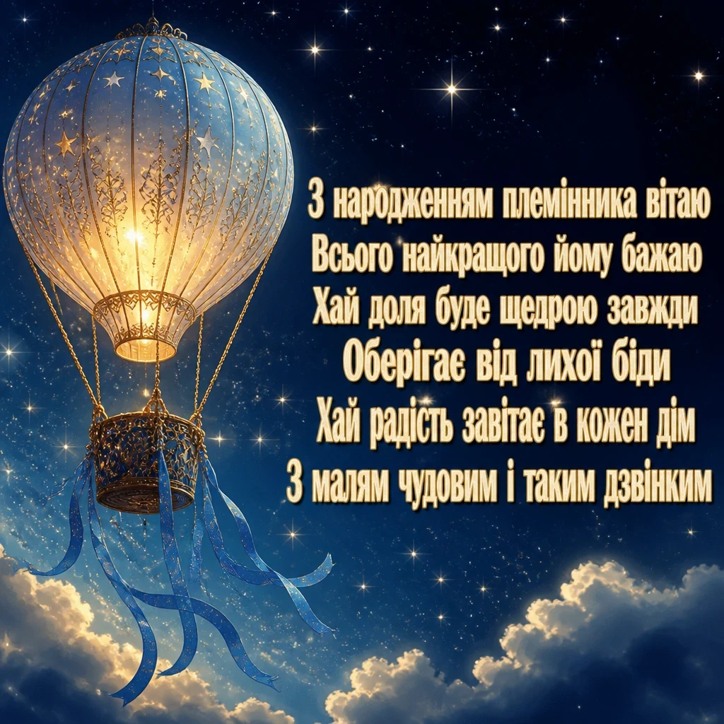 привітання з народженням племінника