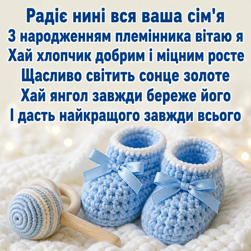 привітання з народженням племінника