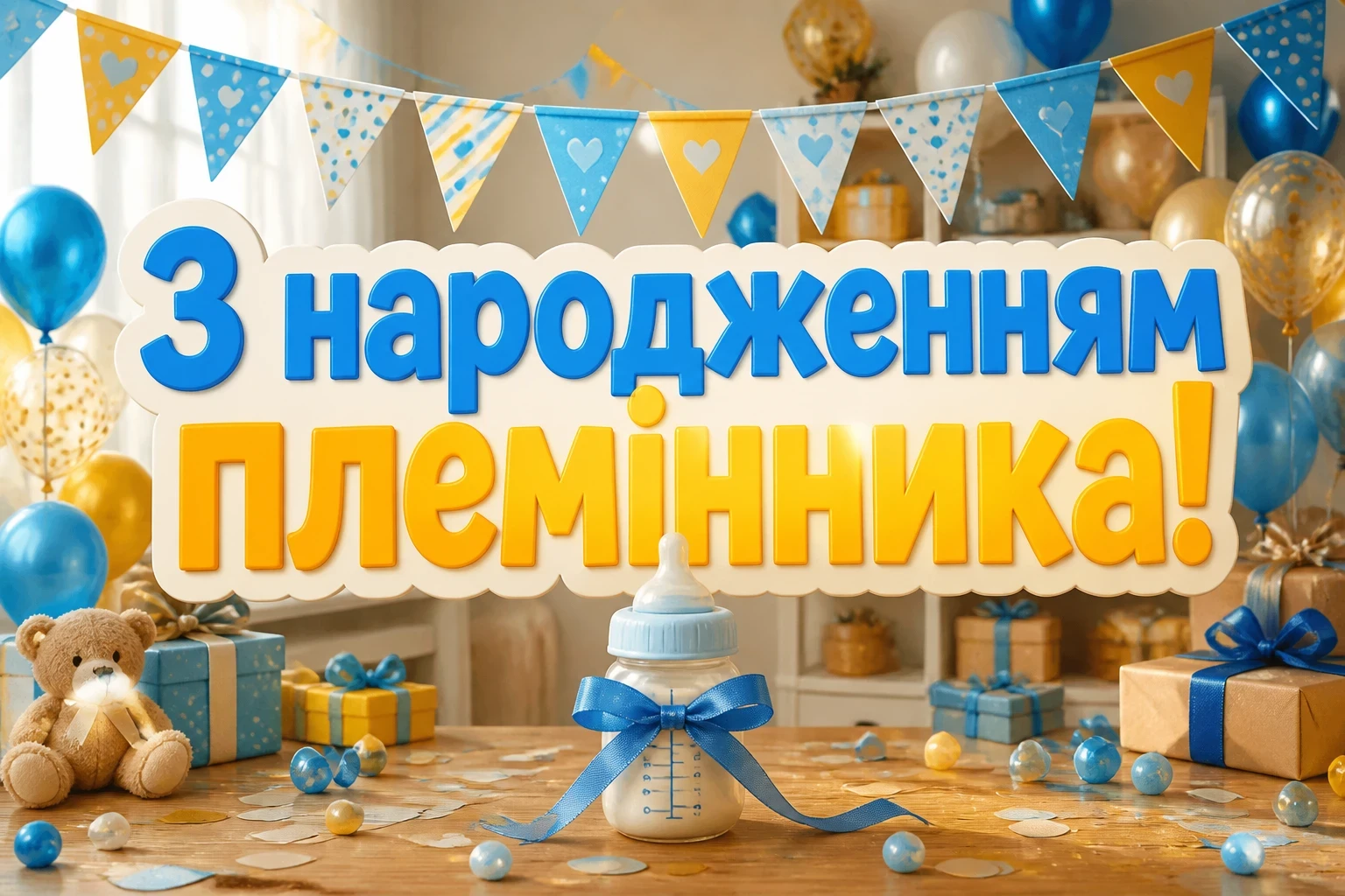привітання з народженням племінника