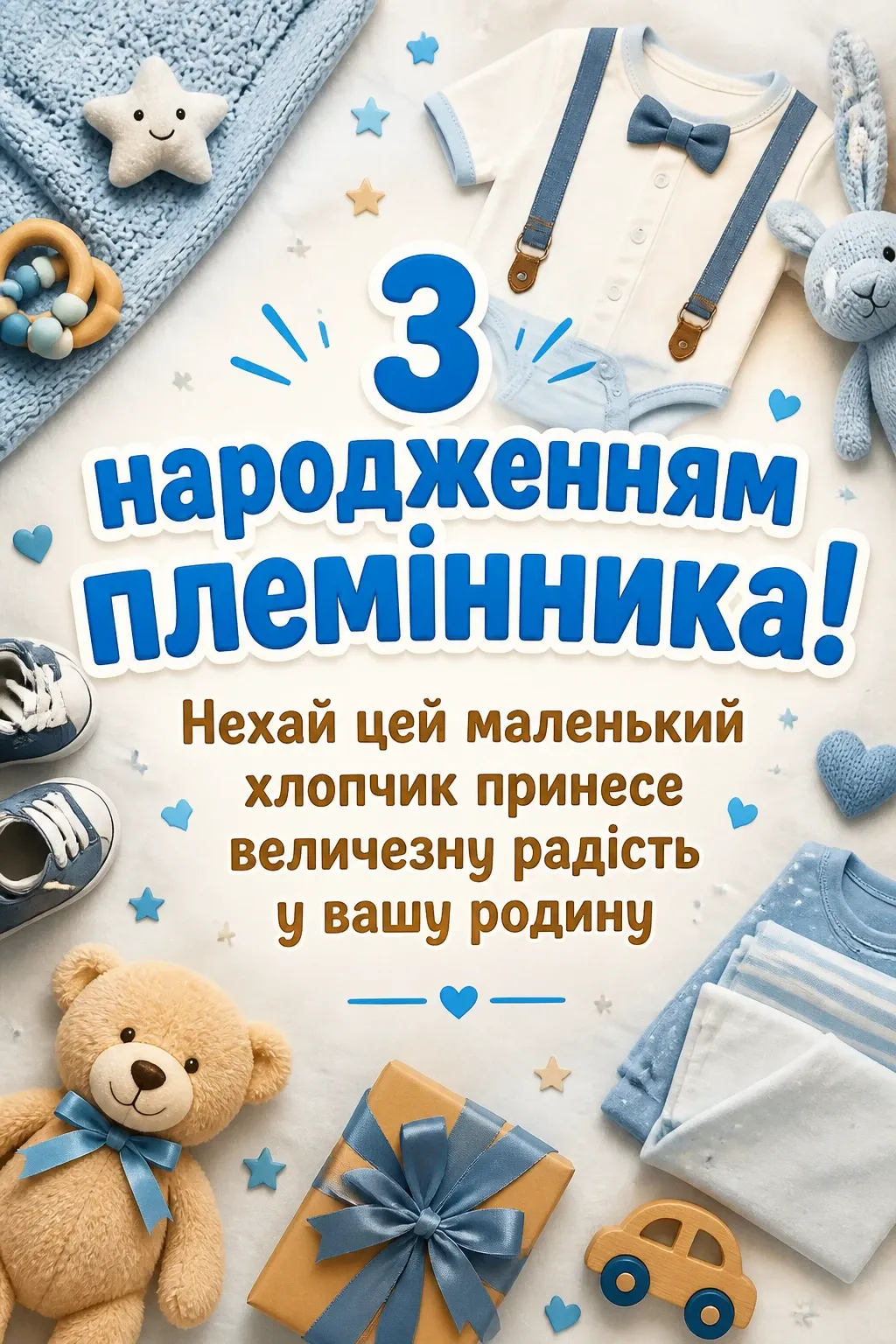 привітання з народженням племінника