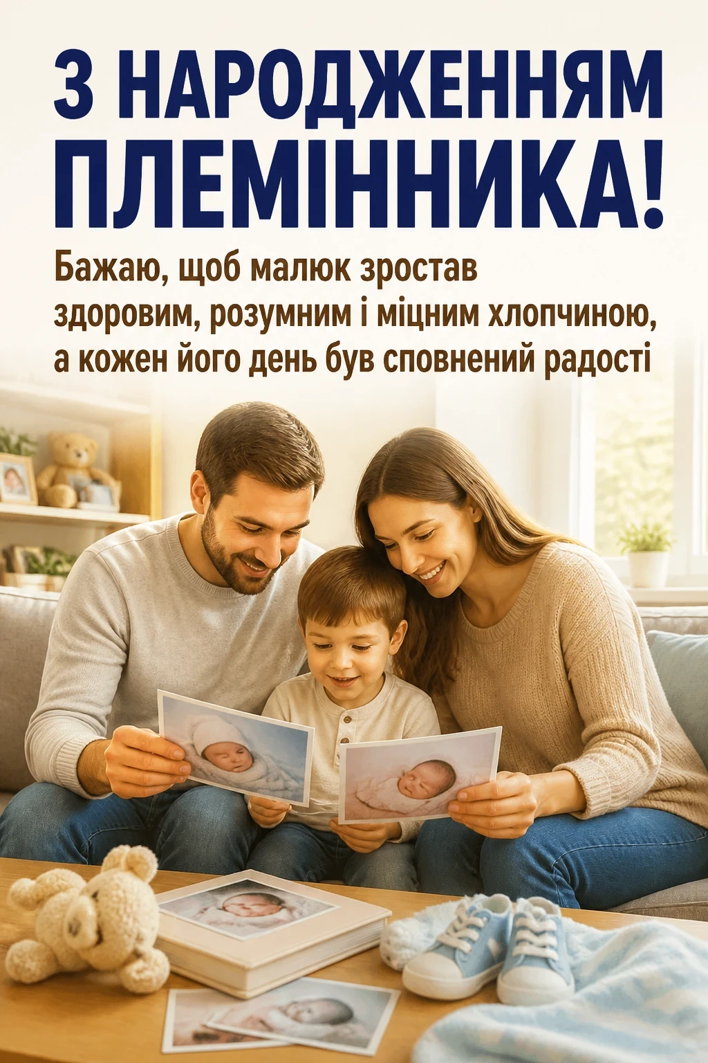 привітання з народженням племінника