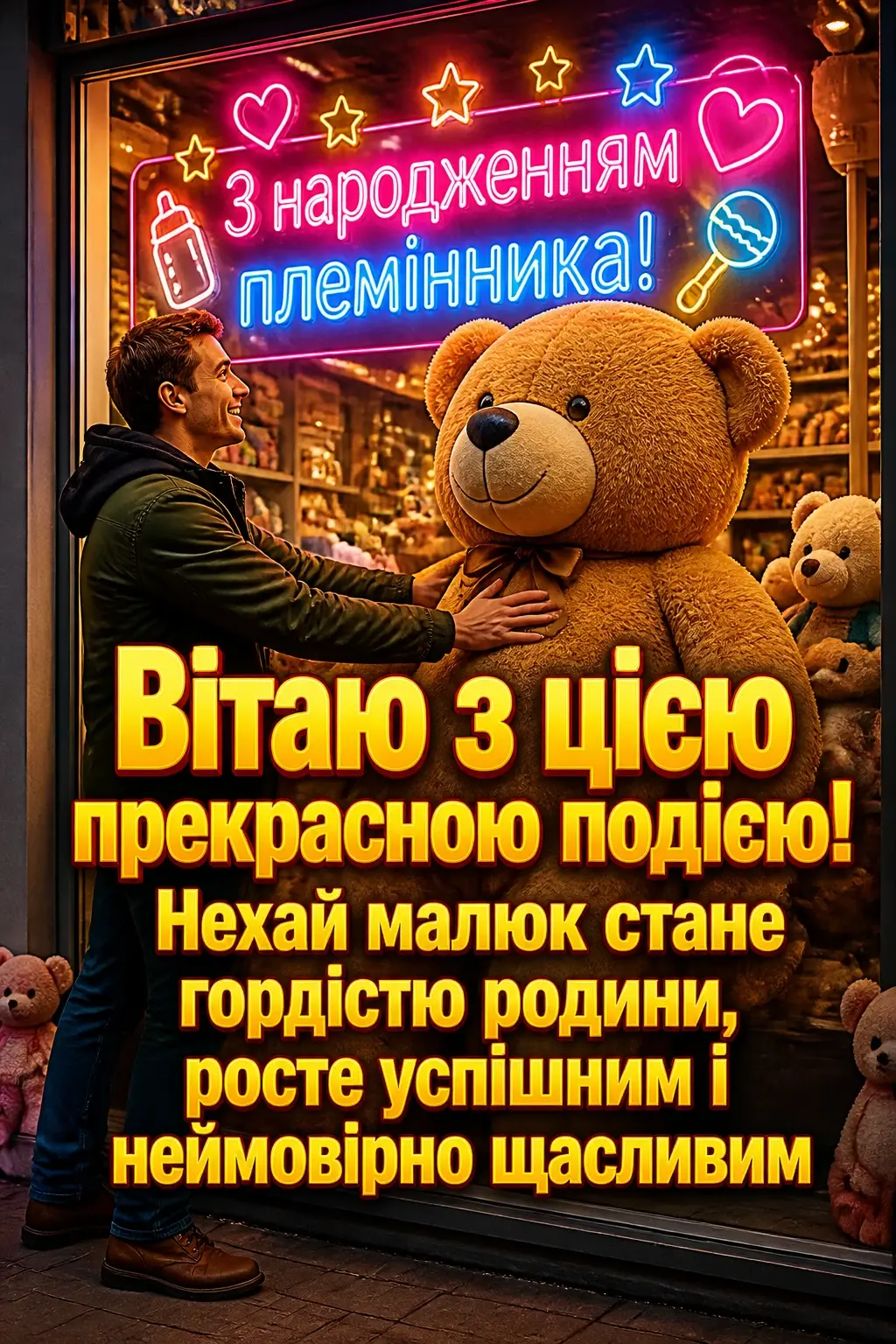привітання з народженням племінника