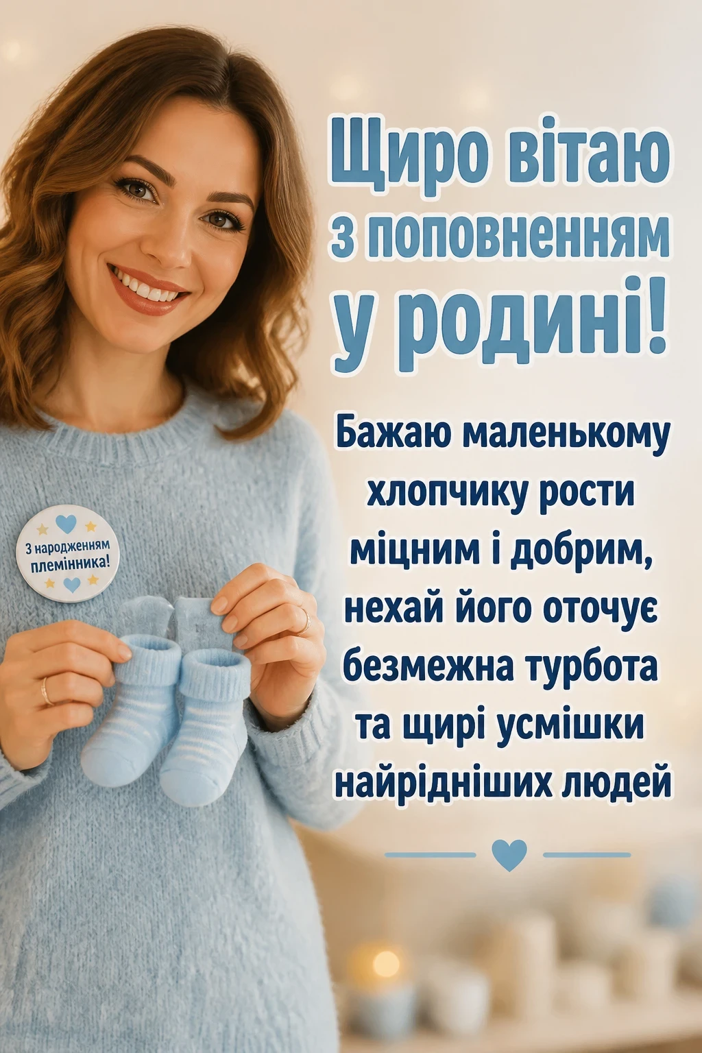 привітання з народженням племінника