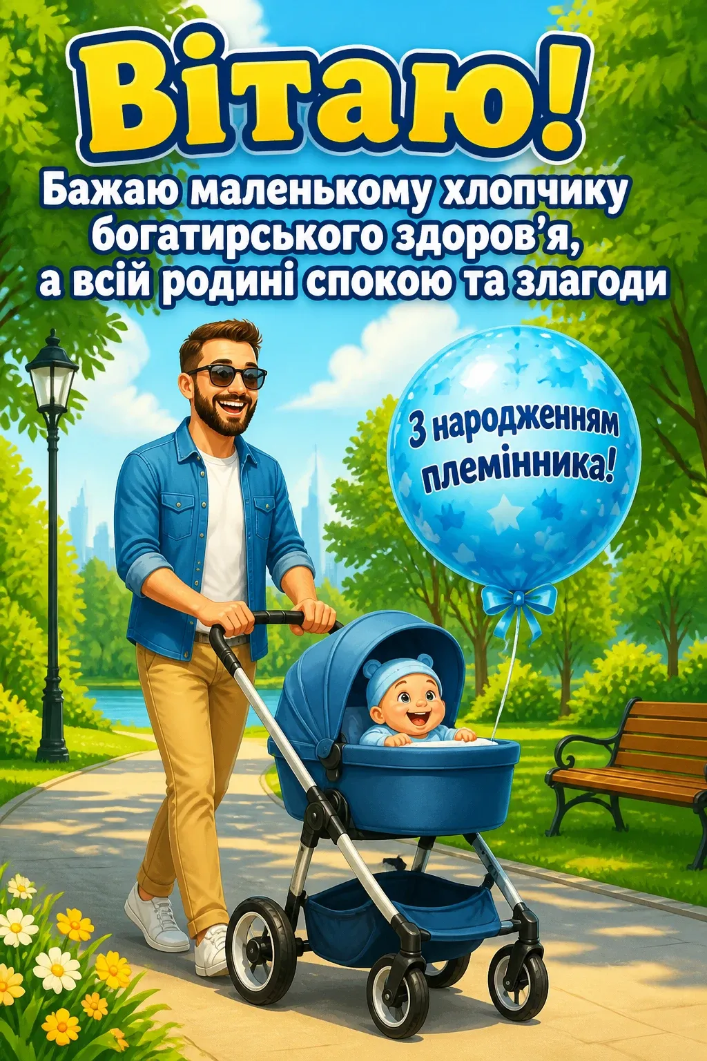 привітання з народженням племінника