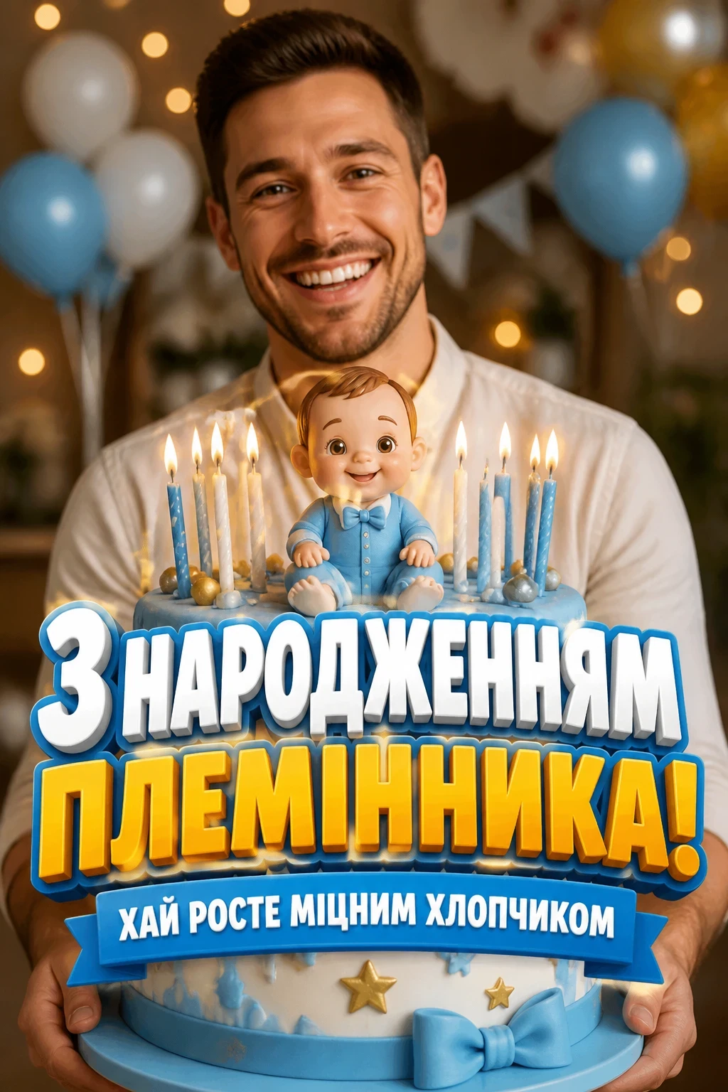 привітання з народженням племінника