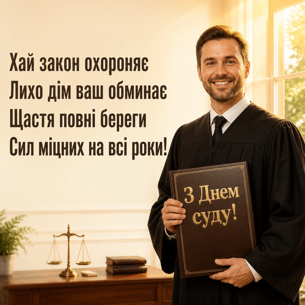 з днем суду привітання